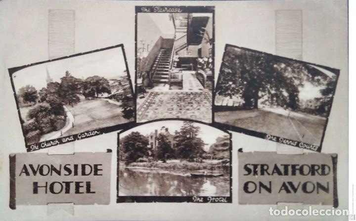 Postales: Stratford on Avon. Avonside Hotel. Usada. Blanco/Negro