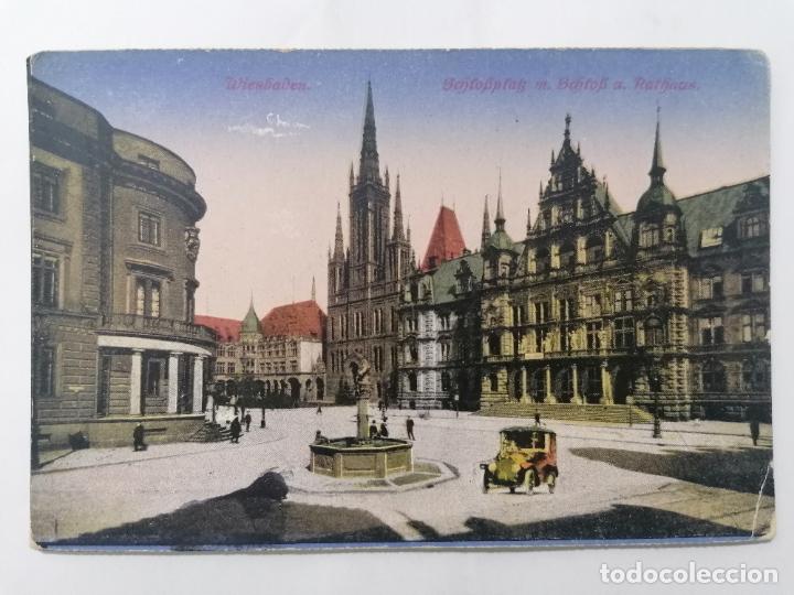 Postkarten: POSTAL WIESBADEN, SCHLOBPLAZ, A&Ntilde;OS 30, COLOREADA