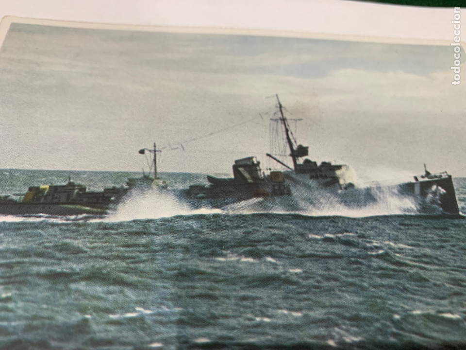 Postales: Tarjeta Postal Ej&eacute;rcito Nazi A&ntilde;os 40 - Torpedero Aleman en el Atl&aacute;ntico