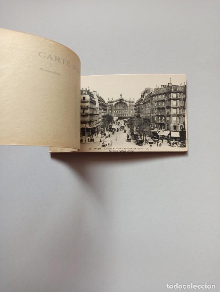 Postales: Original y antiguo librito de postales de Paris. - Foto 2