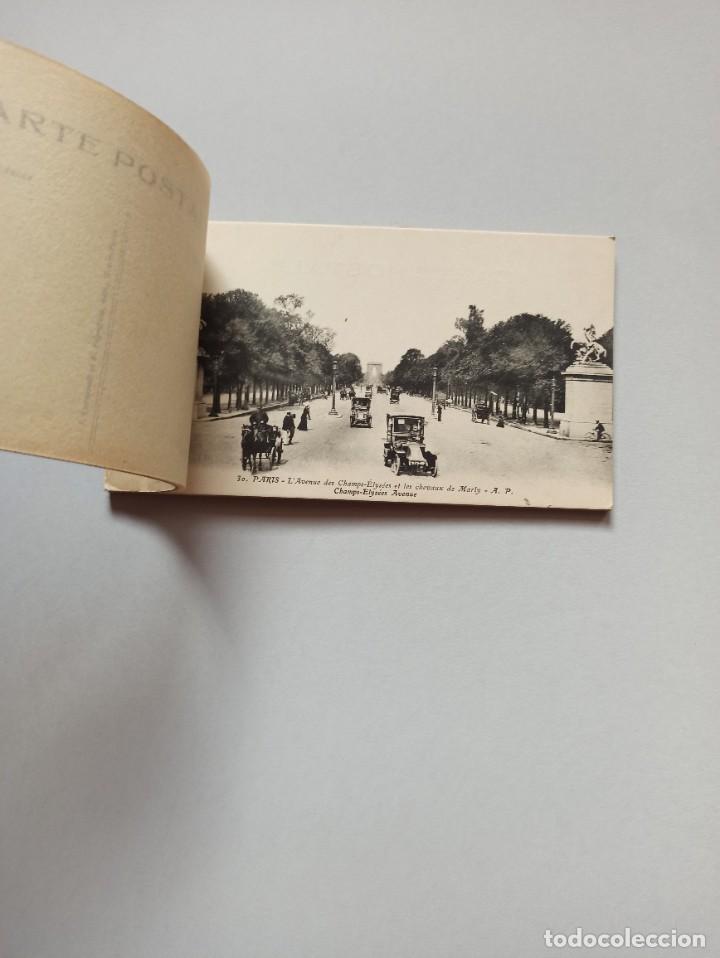 Postales: Original y antiguo librito de postales de Paris. - Foto 3
