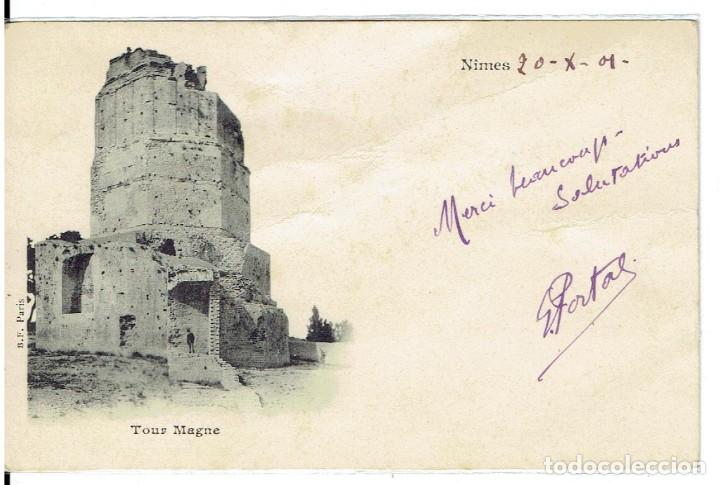 Postales: FRANCIA, , BIMES, TOUR MAGNE, SIN DIVIDIR, CIRCULADA CON SU SELLO