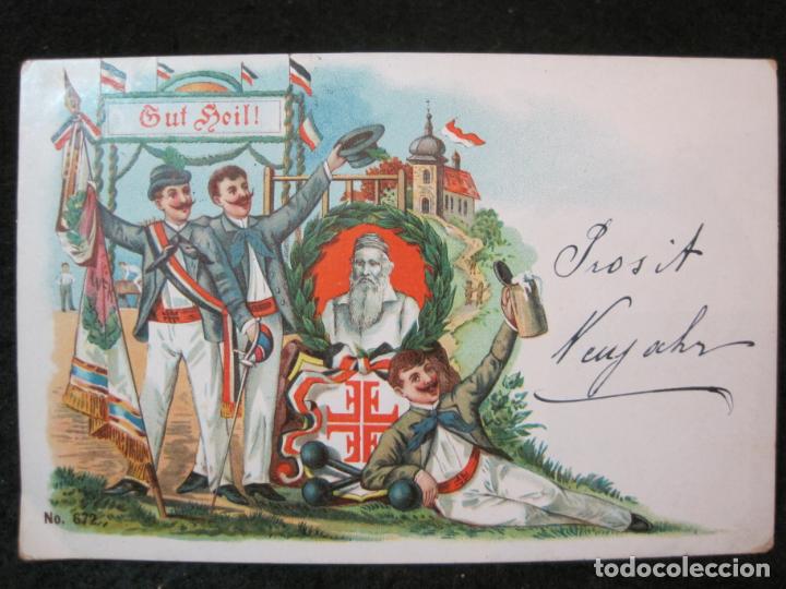 Postais: GUT HEIL-ILUSTRADA-REVERSO SIN DIVIDIR-POSTAL ANTIGUA-(86.753)