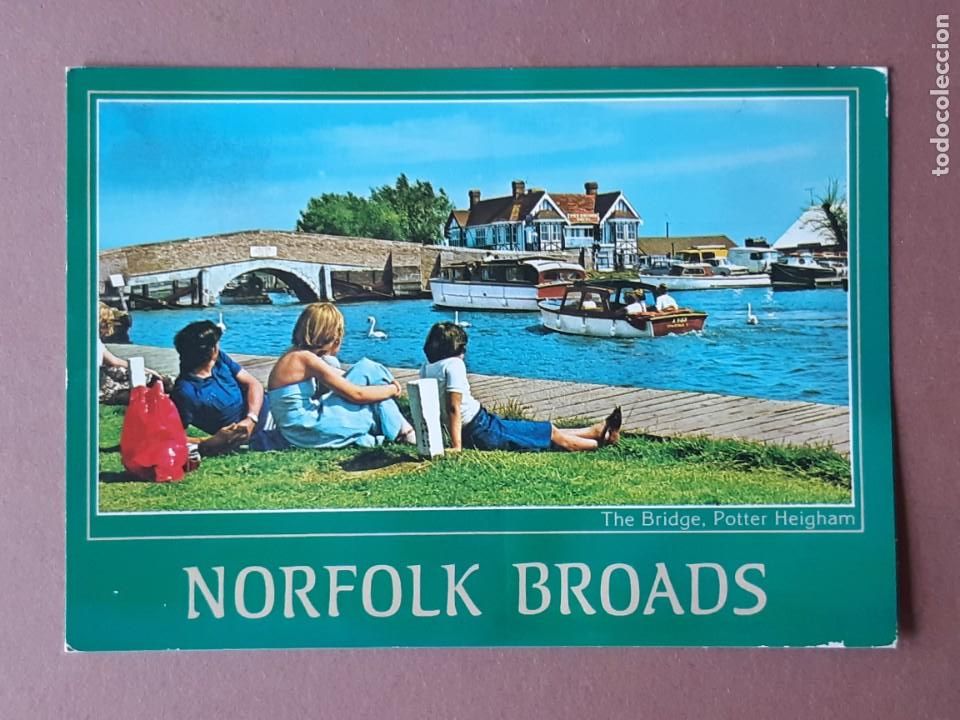 Postcards: POSTAL 2DS 68-B JOHN HINDE. THE BRIDGE POTTER HEIGHAM. NORFOLK BROADS. REINO UNIDO. SIN CIRCULAR.