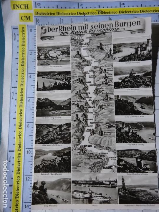 Postais: ANTIGUA POSTAL DE ALEMANIA. LOS PUEBLOS DEL R&Iacute;O RHIN DE MAINZ A COBLENZA. 1648