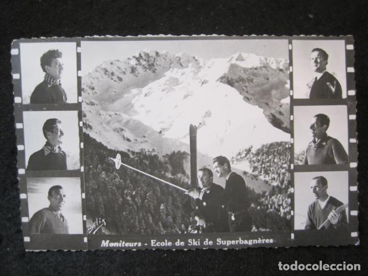 Postales: MONITEURS-ECOLE DE SKI DE SUPERBAGNERES-ESQUI-POSTAL ANTIGUA-(87.042)