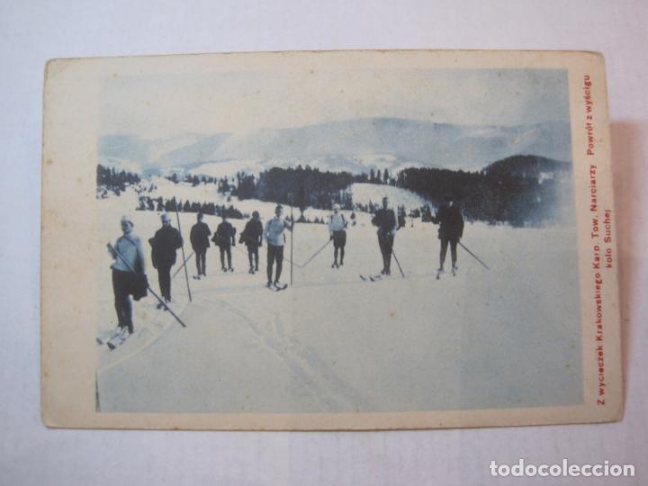 Postales: GENTE EN ESQUI-POSTAL ANTIGUA-(87.508)