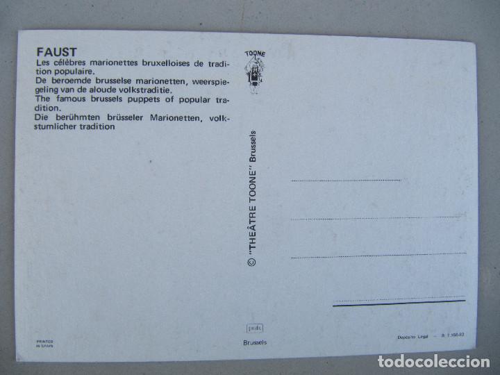 Postales: THEATRE TOONE BRUSSELS FAUST - Foto 2