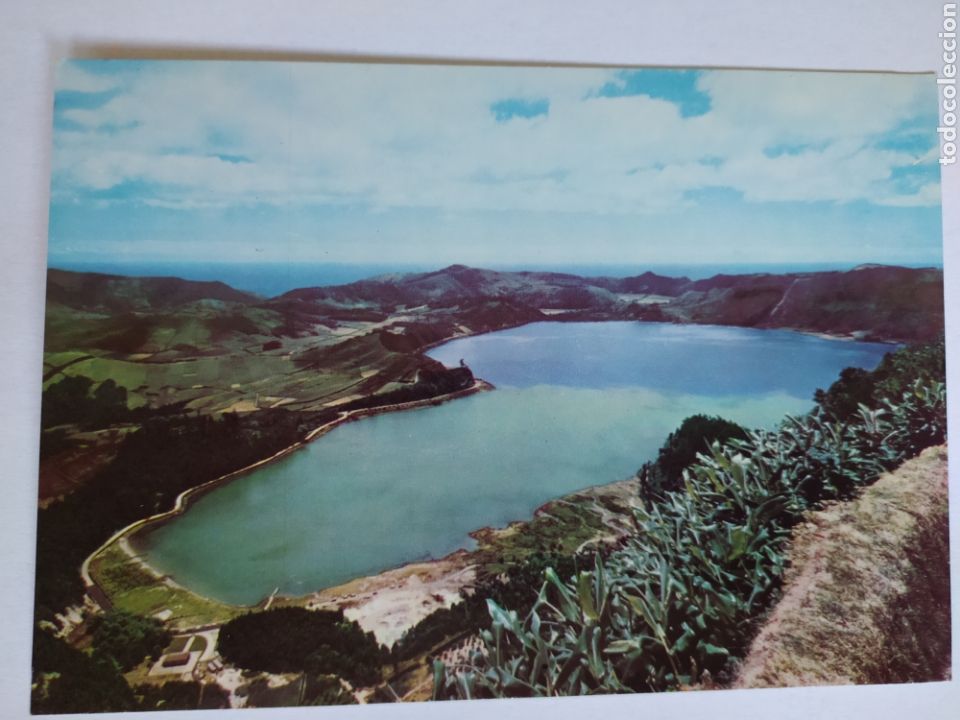 Postales: Las azores (a&ccedil;ores)- San Miguel - N&ordm; 7 - Um aspecto da lagoa das Furnas - S/C