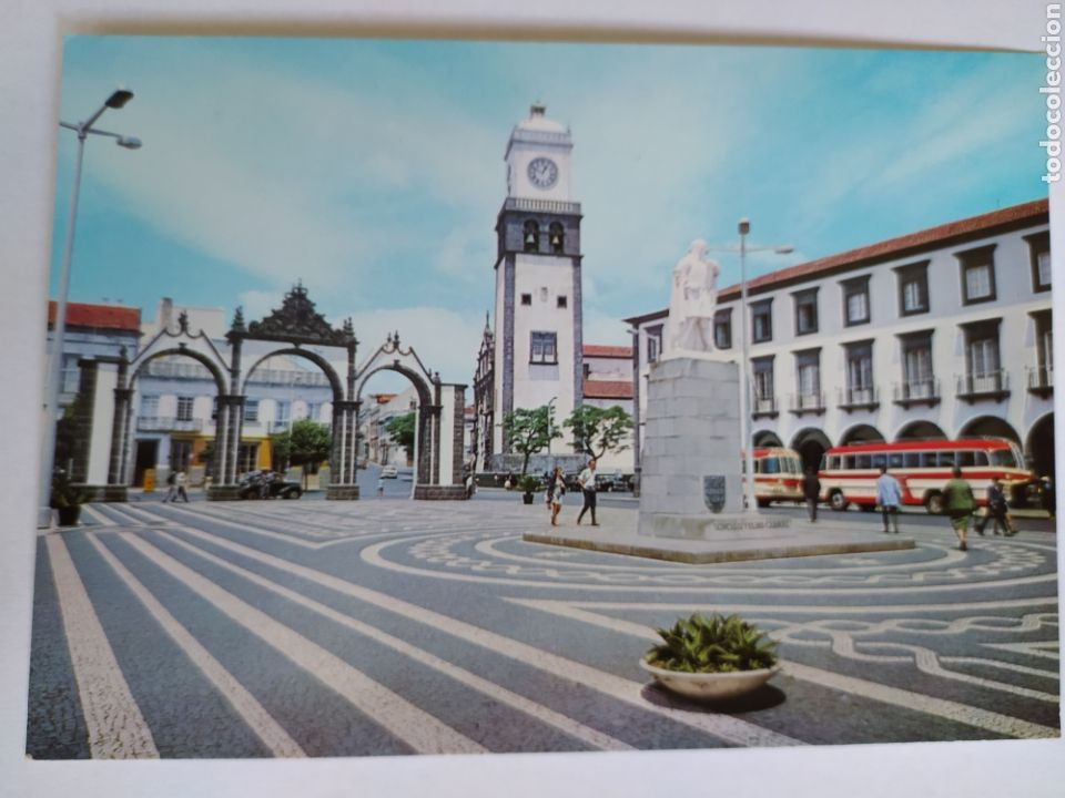 Postais: Las azores (a&ccedil;ores) - Ponta delgada - N&ordm; 56 - Portas da cidade - S/C