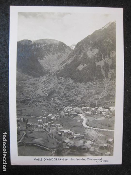 Postales: ANDORRA-LES ESCALDES-VISTA GENERAL-FOTOGRAFICA CLAVEROL-556-CIRCULADA-POSTAL ANTIGUA-(88.004)