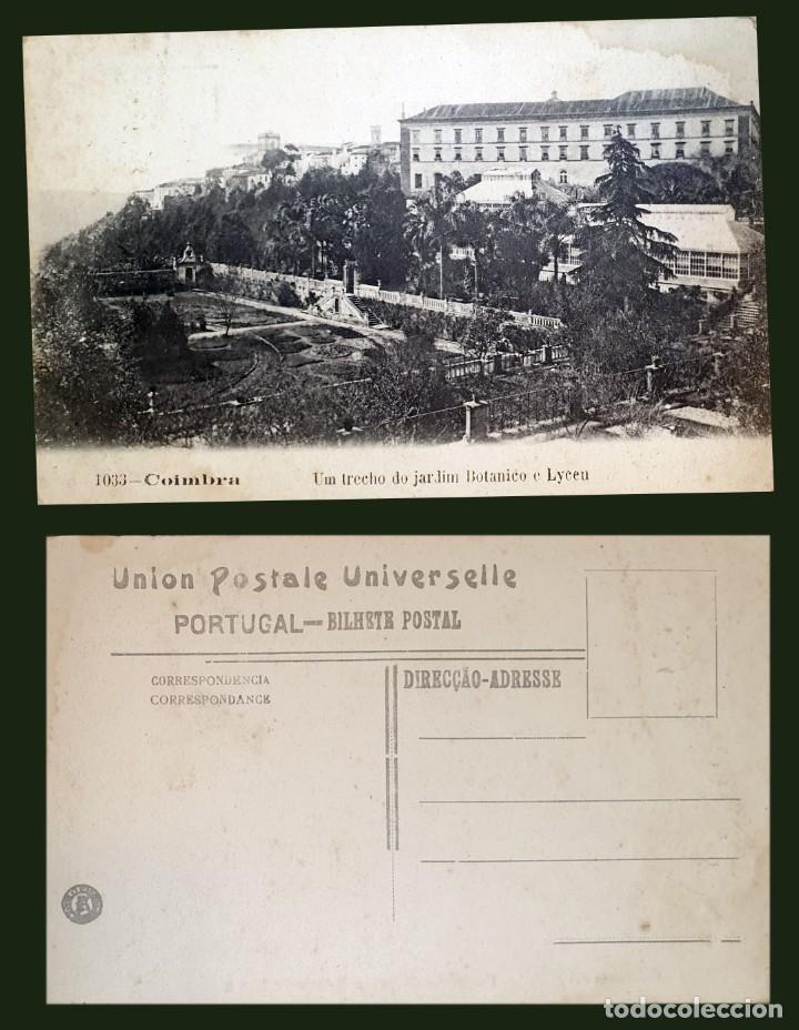 Postkarten: PORTUGAL - COIMBRA - UM TRECHO DO JARDIM BOTANICO E LYCEU - OLD POSTCARD - X