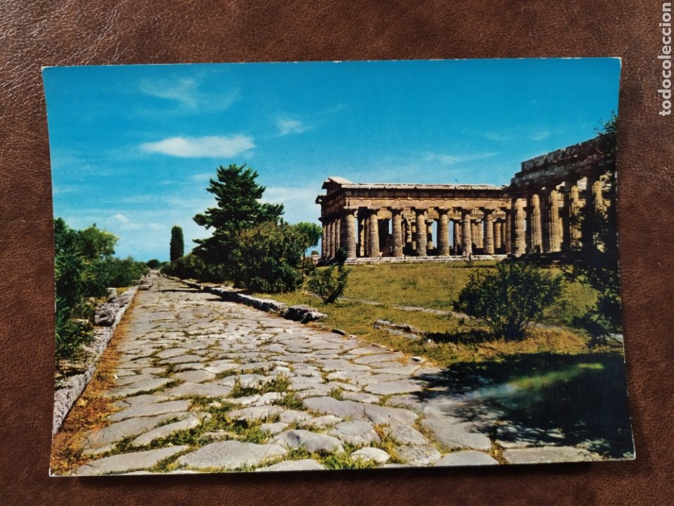 Postales: Paestum. Palermo. Italia. Vía Sacra. Templo de Neptuno y Basílica - Foto 1 - 312368113