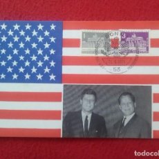 Postales: TARJETA TIPO POSTAL POST CARD JOHN F. KENNEDY WILLY BRANDT ALEMANIA 1963 SELLOS DEUTSCHE BUNDESPOST.