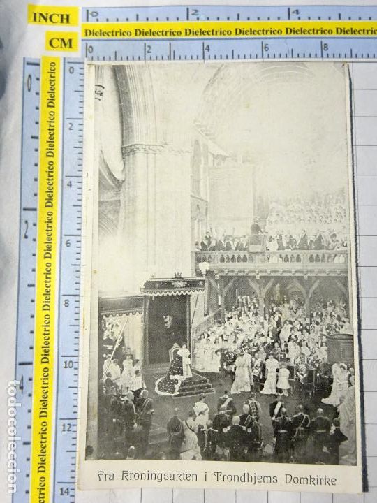 Cartoline: POSTAL DE NORUEGA. CASA REAL NORUEGA, ACTO DE CORONACI&Oacute;N CATEDRAL TRONDHEIM 1906. 3586