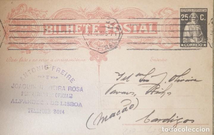 Cartoline: BILHETE POSTAL - ENTERO POSTAL - YEAR 1928 - 25 C. - ANTONIO FREIRE - AFANDEGA DE LISBOA - X