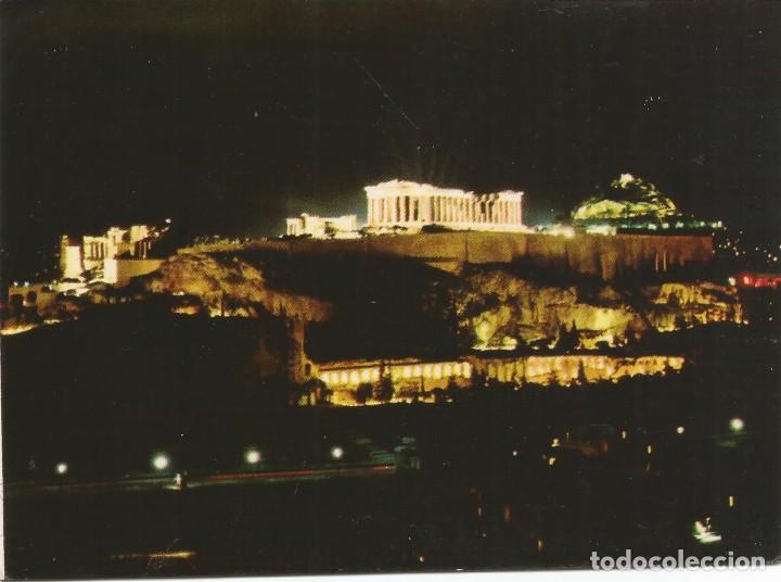Postcards: [POSTAL] La Acr&oacute;polis, de noche. Atenas. Grecia (sin circular)