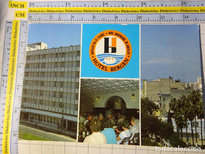Cartes Postales: POSTAL DE TURQU&Iacute;A. ANTALYA HOTEL BERGEN. 3713