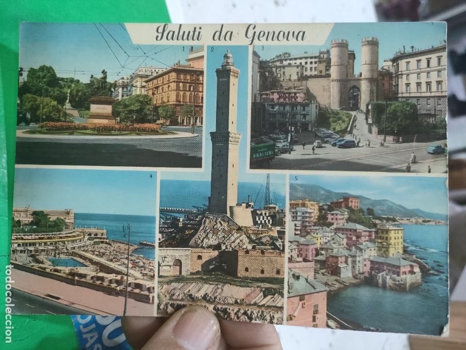 Postales: Postal G&eacute;nova a estado pegada - Foto 1