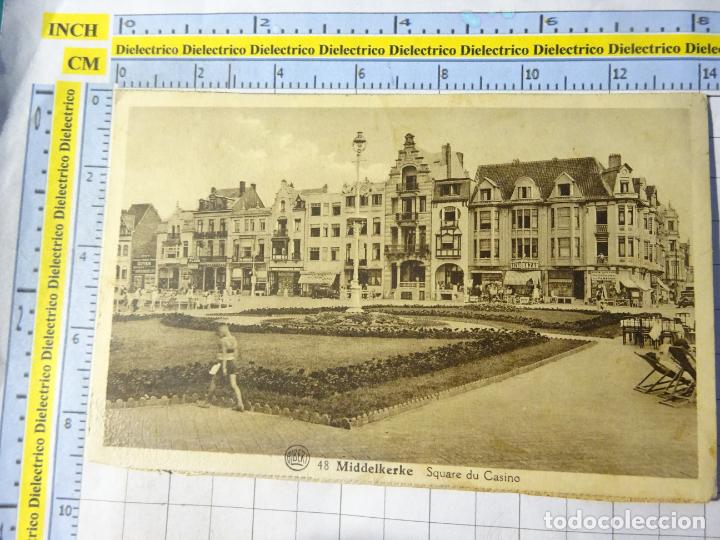 Postales: ANTIGUA POSTAL DE B&Eacute;LGICA. MIDDELKERKE SQUARE DU CASINO. 1238