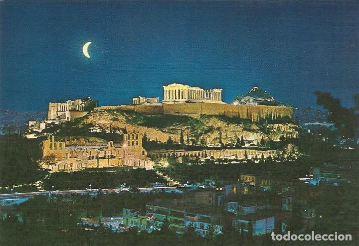 Postcards: [POSTAL] La Acr&oacute;polis por la noche. Atenas. Grecia. (sin circular)