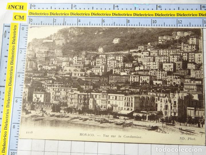 Postales: ANTIGUA POSTAL DE M&Oacute;NACO, MONTECARLO. VUE SUR LA CONDAMINE. 1302
