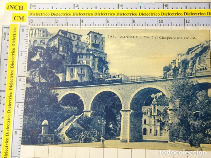 Postales: ANTIGUA POSTAL DE M&Oacute;NACO, MONTECARLO. PONT ET CHAPELLE STE DEVOTE. 1308