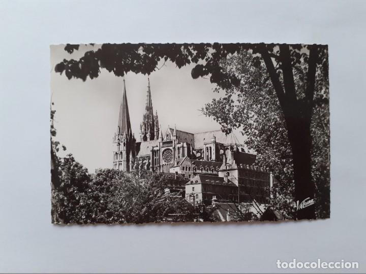 Postais: POSTAL - FRANCIA - LAS MARAVILLAS DE CHARTRES - CATEDRAL SUS DOS FLECHAS Y LA RAMA SUR - S/C