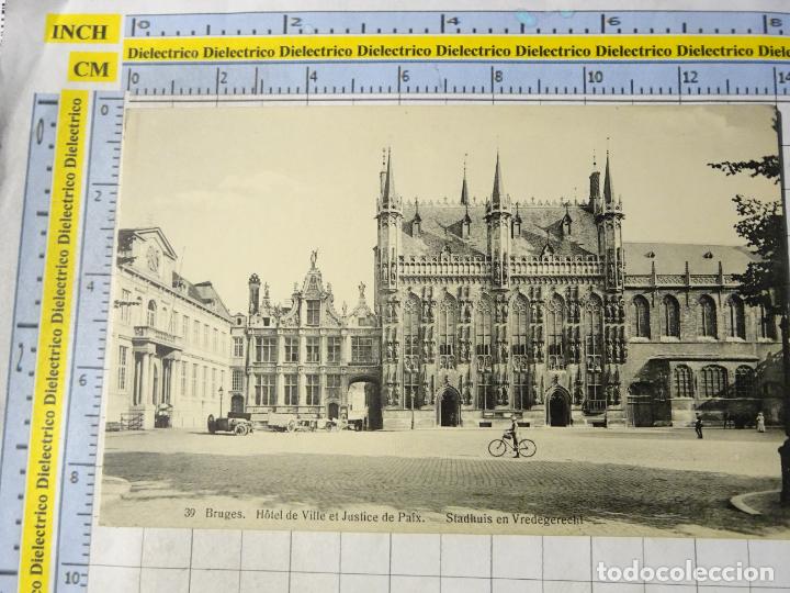 Postkarten: ANTIGUA POSTAL DE B&Eacute;LGICA. BRUJAS BRUGES. H&Ocirc;TEL DE VILLE ET JUSTICE DE PAIX. 1446