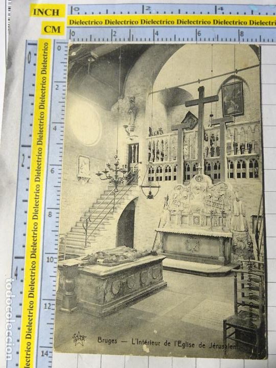 Postkarten: ANTIGUA POSTAL DE B&Eacute;LGICA. BRUJAS BRUGES. IGLESIA DE JERUSALEN. 1448