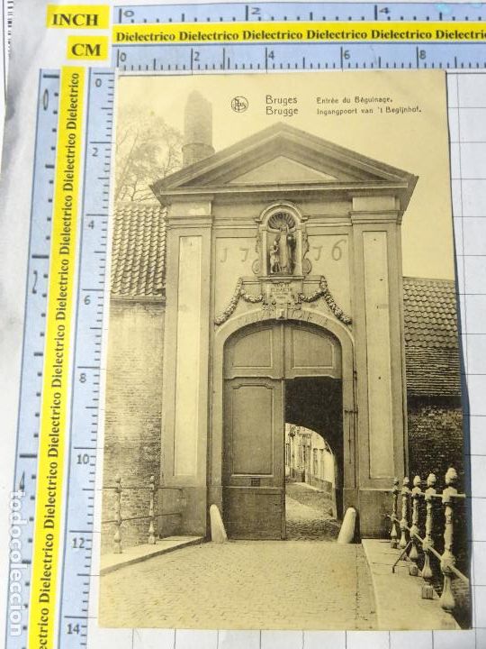 Postais: ANTIGUA POSTAL DE B&Eacute;LGICA. BRUJAS BRUGES. ENTRADA CENTRO BEGUINAJE 1460