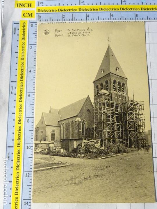 Cartes Postales: ANTIGUA POSTAL DE B&Eacute;LGICA. YPRES YPER. DE SINT PIETERS KERK. SAN PEDRO IGLESIA 1463