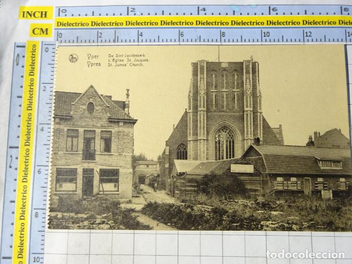 Cartoline: ANTIGUA POSTAL DE B&Eacute;LGICA. YPRES YPER. IGLESIA SANTIAGO SINT JACOBSKERK 1464