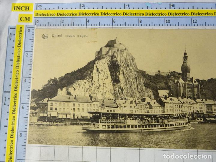 Postais: ANTIGUA POSTAL DE B&Eacute;LGICA. DINANT CIUDADELA IGLESIA BARCO BUQUE TURISTA MOSELA. 1496