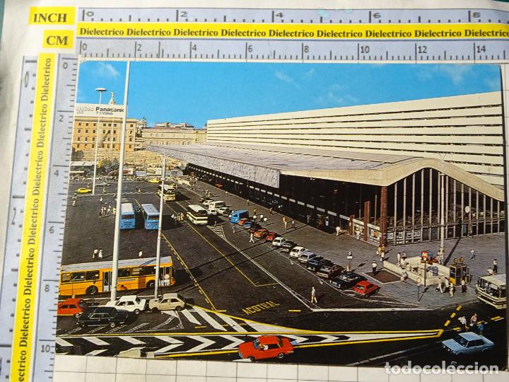 Postales: POSTAL DE ITALIA. ESTACI&Oacute;N FERROCARRILES AUTOBUSES ROMA TERMINI. 1682