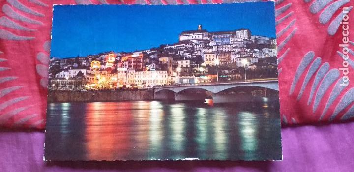 Cartoline: PORTUGAL-V49-ESCRITA-COIMBRA-VISTA PARCIAL DE NOCHE