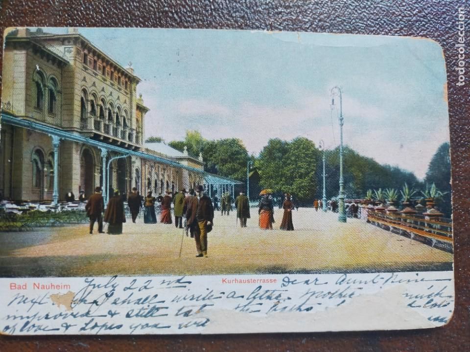 Postales: Bad Nauheim. kurhausterrasse. Alemania. Postal circulada y sellada sin dividir