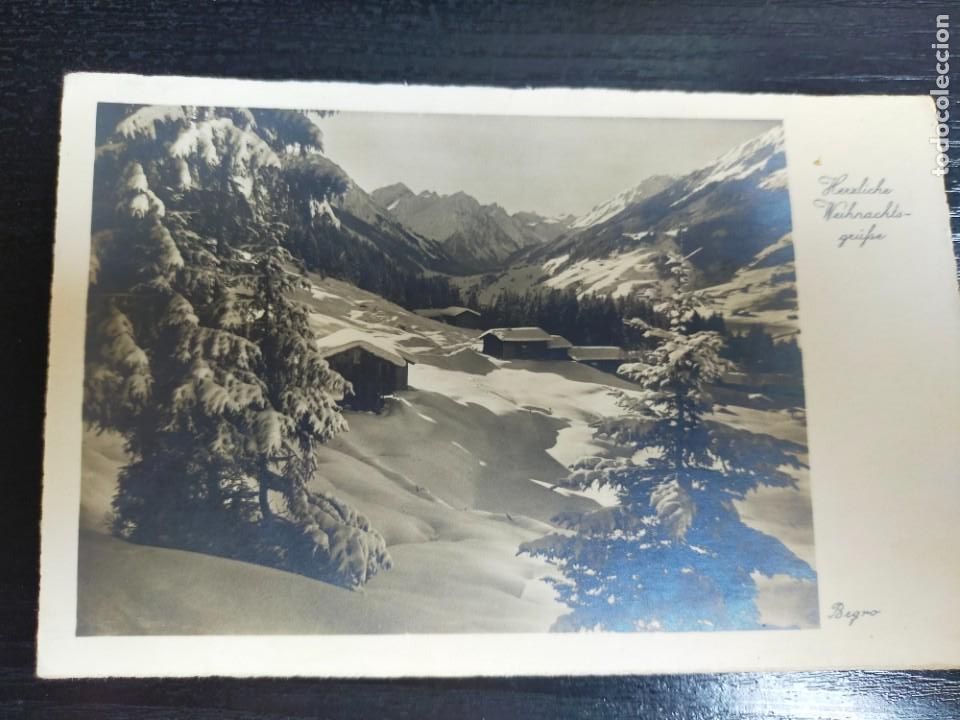 Postales: Herzliche Weihnachtsgr&uuml;fse. Alemania. / Postal circulada 1938