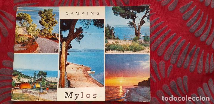 Postkarten: GRECIA-V49-NO ESCRITA-CAMPING MYLOS