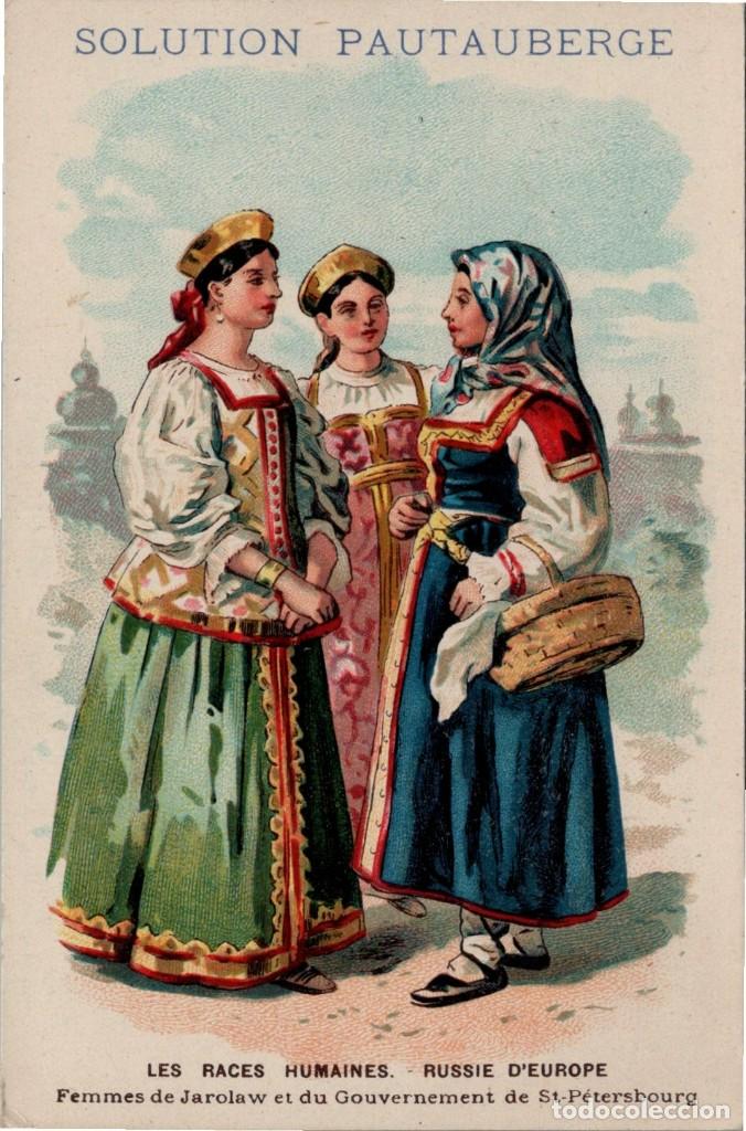 Postales: Solution Pautauberge - Les Races Humaines - Russie d'Europe - Femmes de Jarolaw... - 139x90mm.