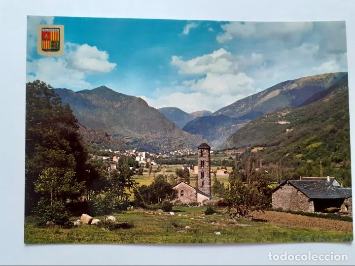 Cartes Postales: POSTAL - VALLS D'ANDORRA - SANTA COLOMA VISTA PARCIAL AL FONDO LA VELLA - ESCUDO DE ORO 2945 - S/C