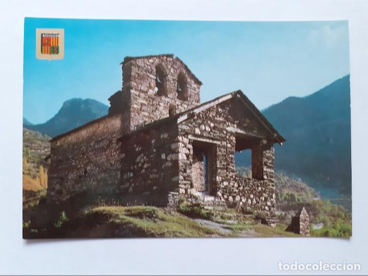 Cartes Postales: POSTAL - VALLS D'ANDORRA - IGLESIA ROMANICA CAMPO SAN ROMA DE LAS BUENOS - ESCUDO DE ORO 4775 - S/C