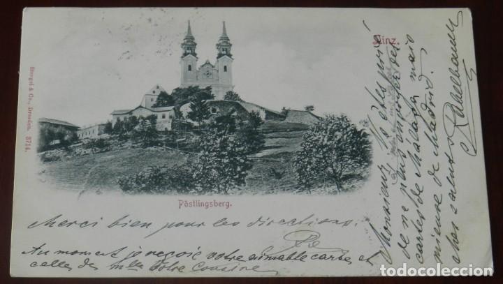 Postais: POSTAL DE LINZ, AUSTRIA, POSTLINGSBERG, ED. STENGEL & CO. 33714, CIRCULADA, REVERSO SIN DIVIDIR.