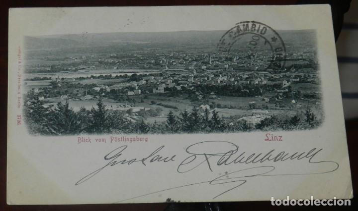 Postais: POSTAL DE LINZ, AUSTRIA, POSTLINGSBERG, ED. STENGEL & CO. 3706, CIRCULADA, REVERSO SIN DIVIDIR.