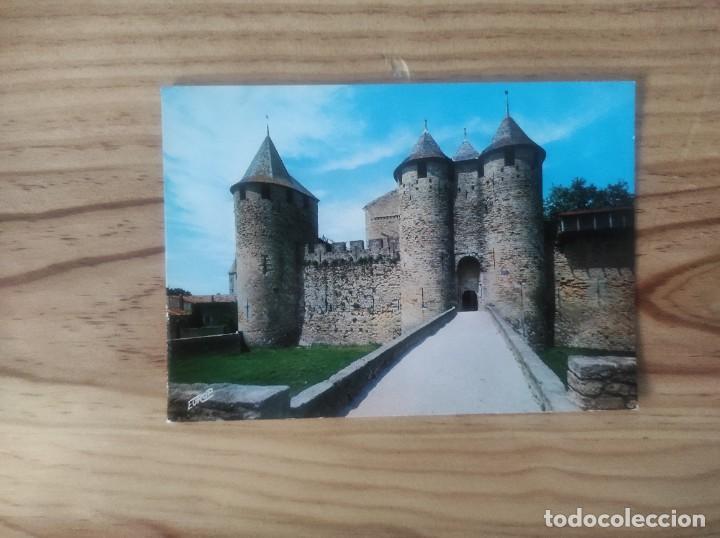 Cartes Postales: ~ POSTAL ANTIGUA DE LAS TORRES Y PUERTA CASTILLO DEL CONDE COMTAL DE CARCASSONE, FRANCIA ~