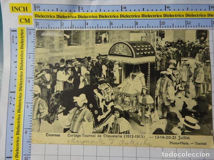Postkarten: ANTIGUA POSTAL DE B&Eacute;LGICA. TOURNAI 1513 1913 CORT&Egrave;GE TOURNOI DE CHEVALERIE. PROCESI&Oacute;N DESFILE . 2910