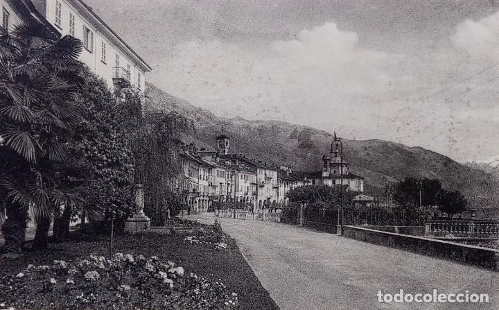 Postais: FOTO POSTAL CIRCULADA A&Ntilde;O 1947 - LAGO MAGGIORE CANNOBIO - PLAZA VITTORIO EMANUELLE- ITALIA