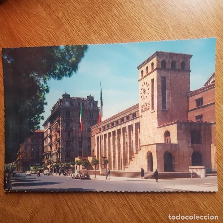 Postales: ANTIGUA POSTAL DE ITALIA. LA SPEZIA. PIAZZA VERDI. PALAZZO DELLE POSTE