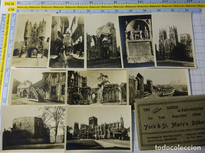 Cartes Postales: 10 FOTOS POSTALES PARA SCRAP BOOK SNAP SHOT. YORK & ST MARY'S ABBEY. REINO UNIDO.