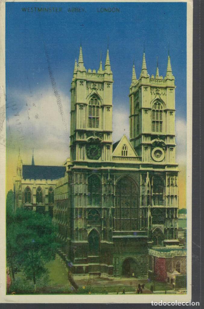 Postkarten: Westminster Abbey, London. Reino Unido Gran Breta&ntilde;a. / Circulada y sellada 1951